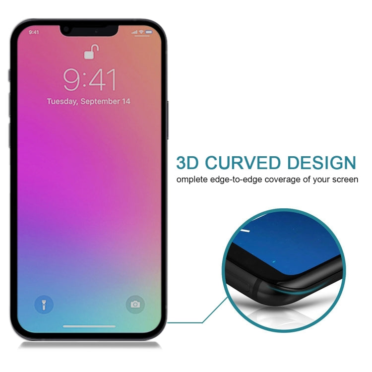 For iPhone 14 Plus / 13 Pro Max Anti-peeping Plasma Oil Coated High Aluminum Wear-resistant Tempered Glass Film