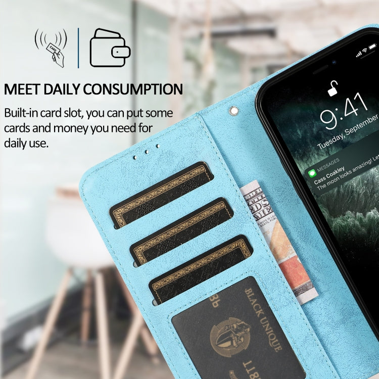 For iPhone 13 Retro 2 in 1 Detachable Horizontal Flip Leather Case with Card Slots & Wallet