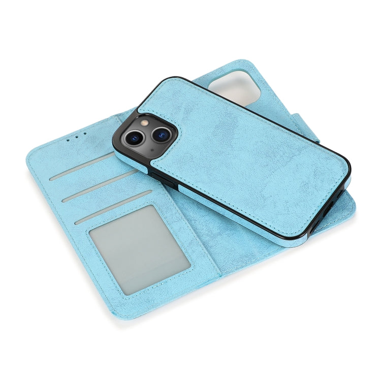 For iPhone 13 Retro 2 in 1 Detachable Horizontal Flip Leather Case with Card Slots & Wallet