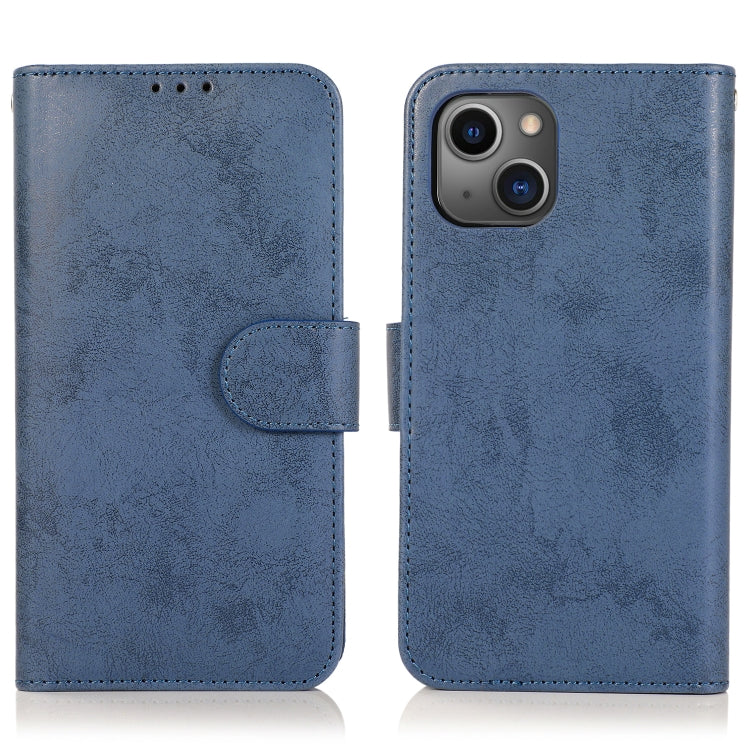 For iPhone 13 Retro 2 in 1 Detachable Horizontal Flip Leather Case with Card Slots & Wallet