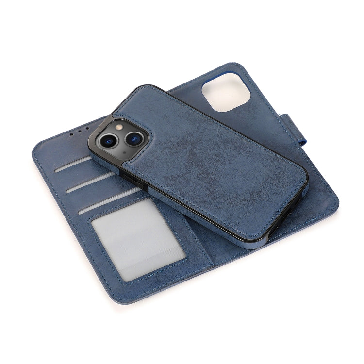 For iPhone 13 Retro 2 in 1 Detachable Horizontal Flip Leather Case with Card Slots & Wallet
