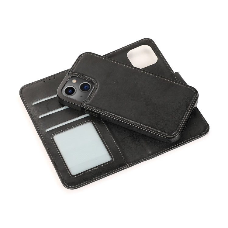 For iPhone 13 Retro 2 in 1 Detachable Horizontal Flip Leather Case with Card Slots & Wallet