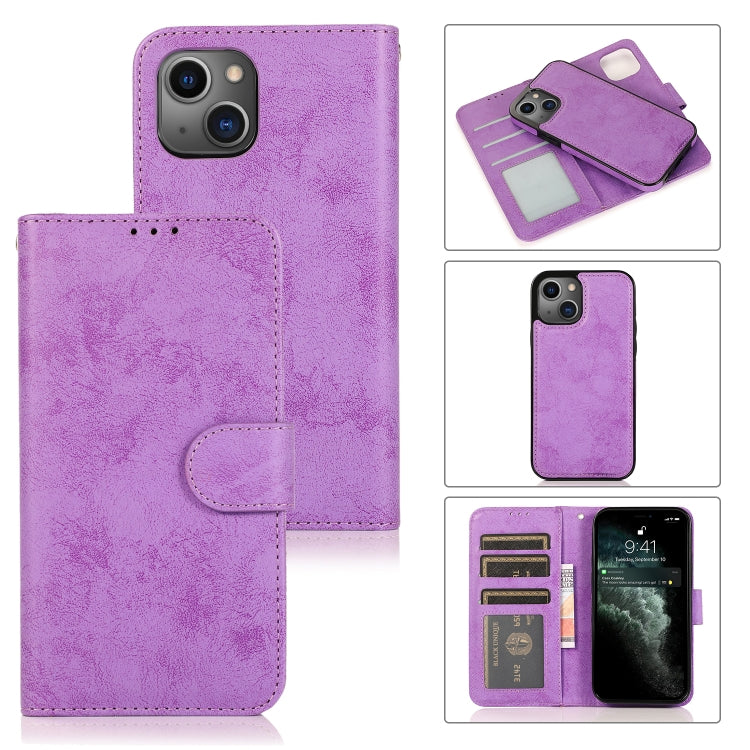 For iPhone 13 mini Retro 2 in 1 Detachable Horizontal Flip Leather Case with Card Slots & Wallet For  iPhone 13 Mini