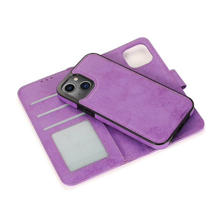 For iPhone 13 mini Retro 2 in 1 Detachable Horizontal Flip Leather Case with Card Slots & Wallet For  iPhone 13 Mini