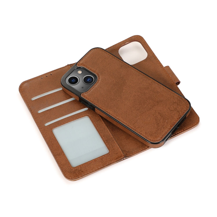 For iPhone 13 mini Retro 2 in 1 Detachable Horizontal Flip Leather Case with Card Slots & Wallet For  iPhone 13 Mini