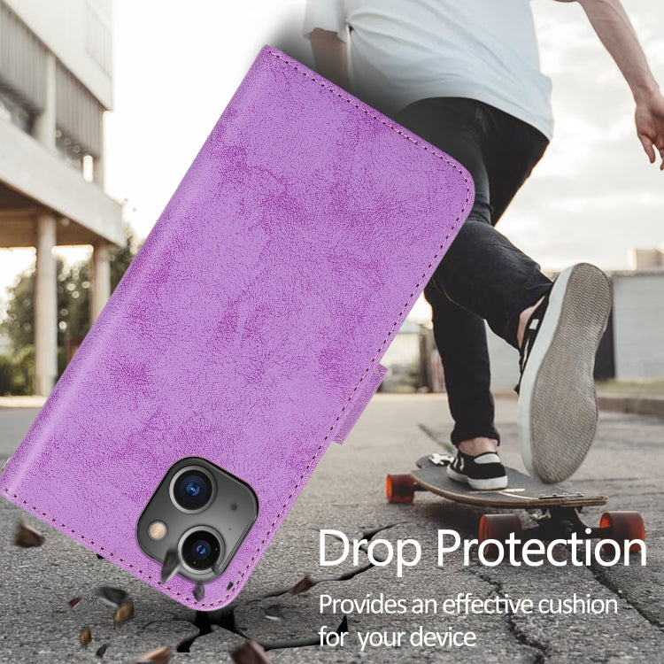 For iPhone 13 Pro Retro 2 in 1 Detachable Horizontal Flip Leather Case with Card Slots & Wallet