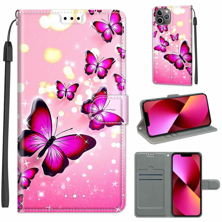 For iPhone 13 Voltage Colored Drawing Magnetic Clasp Horizontal Flip PU Leather Case with Holder & Card Slots