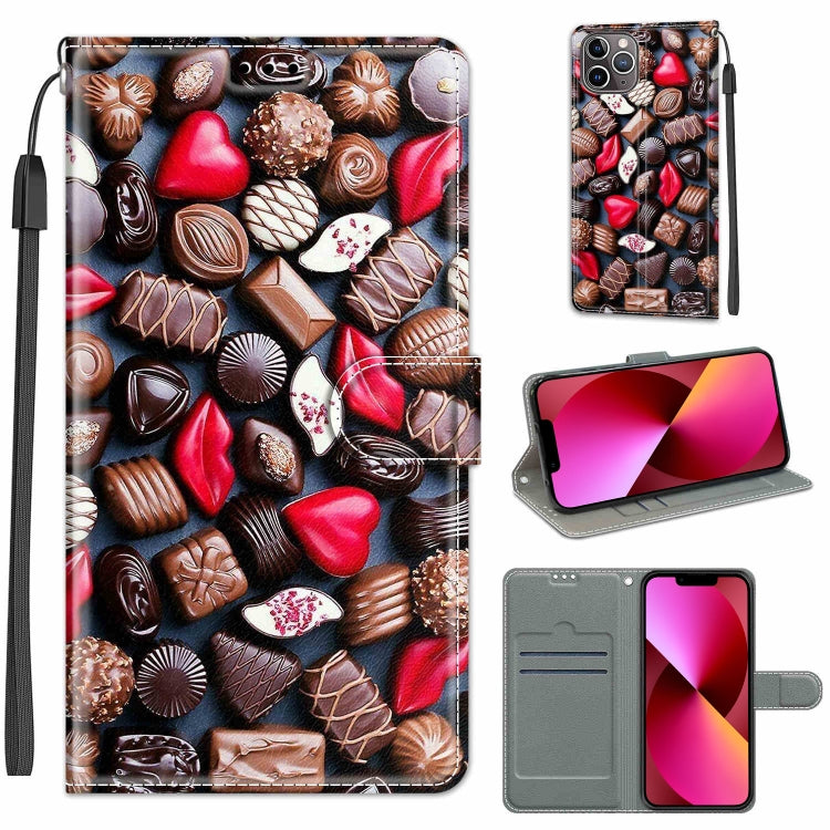 For iPhone 13 Voltage Colored Drawing Magnetic Clasp Horizontal Flip PU Leather Case with Holder & Card Slots