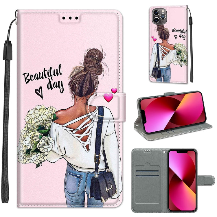 For iPhone 13 Voltage Colored Drawing Magnetic Clasp Horizontal Flip PU Leather Case with Holder & Card Slots