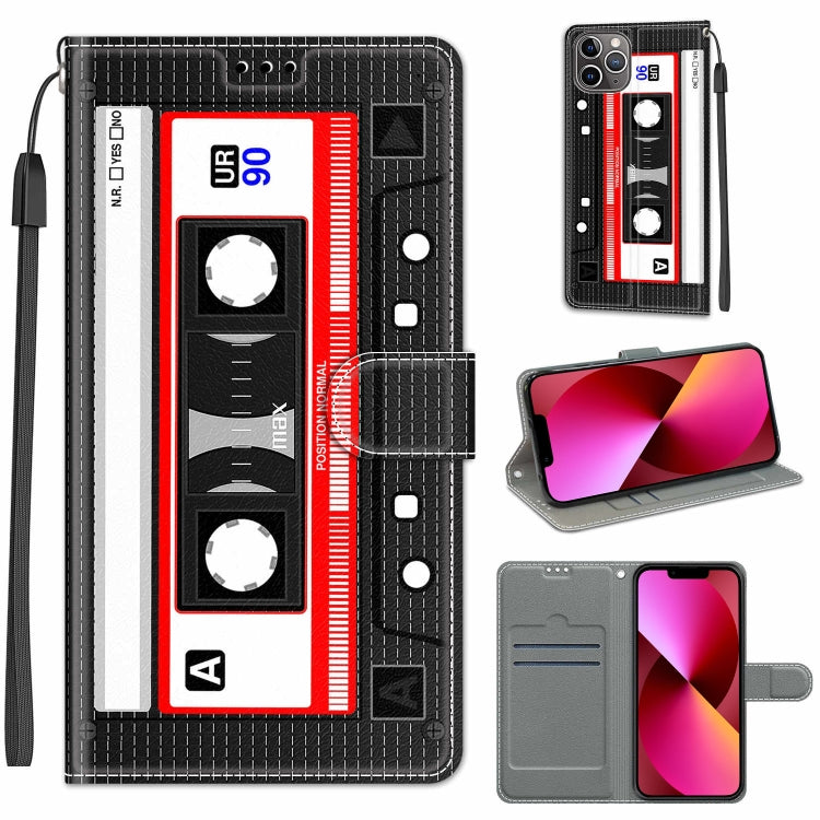 For iPhone 13 Voltage Colored Drawing Magnetic Clasp Horizontal Flip PU Leather Case with Holder & Card Slots