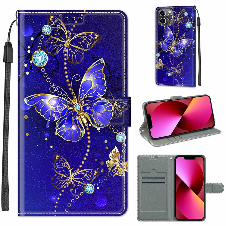 For iPhone 13 Voltage Colored Drawing Magnetic Clasp Horizontal Flip PU Leather Case with Holder & Card Slots