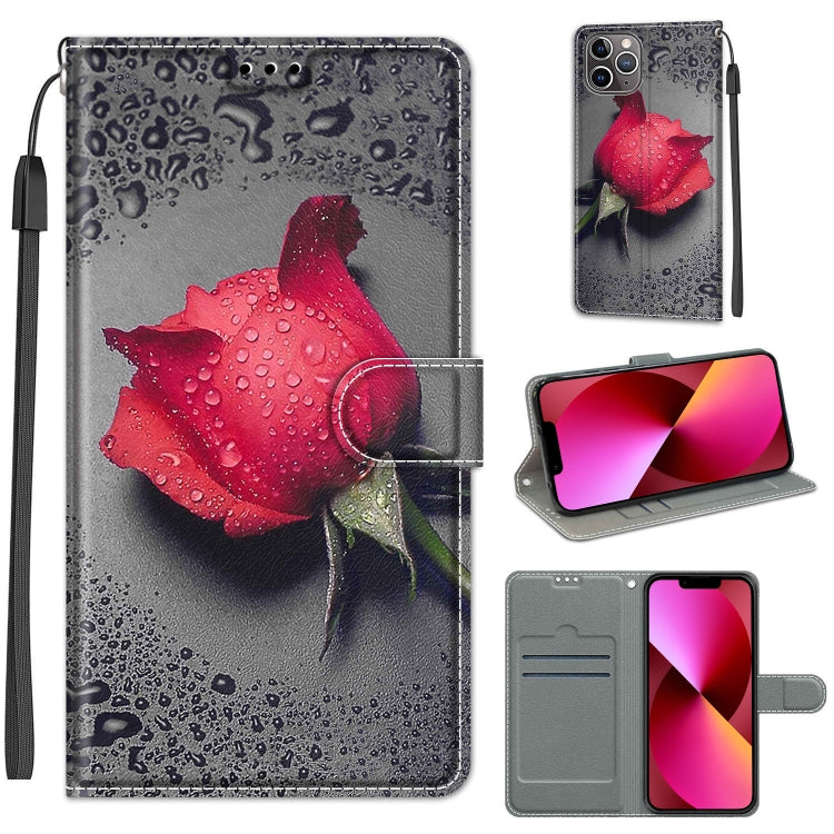 For iPhone 13 Voltage Colored Drawing Magnetic Clasp Horizontal Flip PU Leather Case with Holder & Card Slots