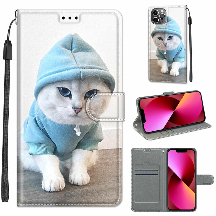 For iPhone 13 Voltage Colored Drawing Magnetic Clasp Horizontal Flip PU Leather Case with Holder & Card Slots