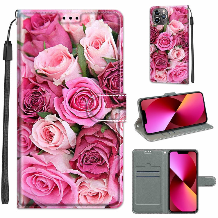 For iPhone 13 Voltage Colored Drawing Magnetic Clasp Horizontal Flip PU Leather Case with Holder & Card Slots