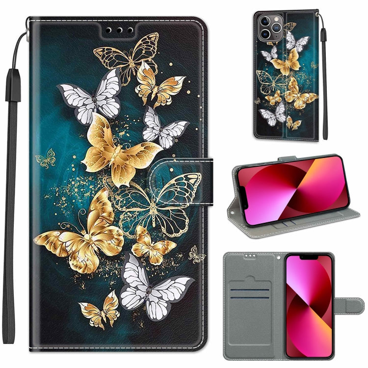 For iPhone 13 Voltage Colored Drawing Magnetic Clasp Horizontal Flip PU Leather Case with Holder & Card Slots