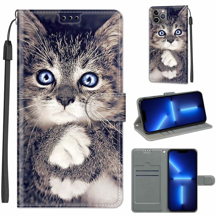 For iPhone 13 Pro Max Voltage Colored Drawing Magnetic Clasp Horizontal Flip PU Leather Case with Holder & Card Slots