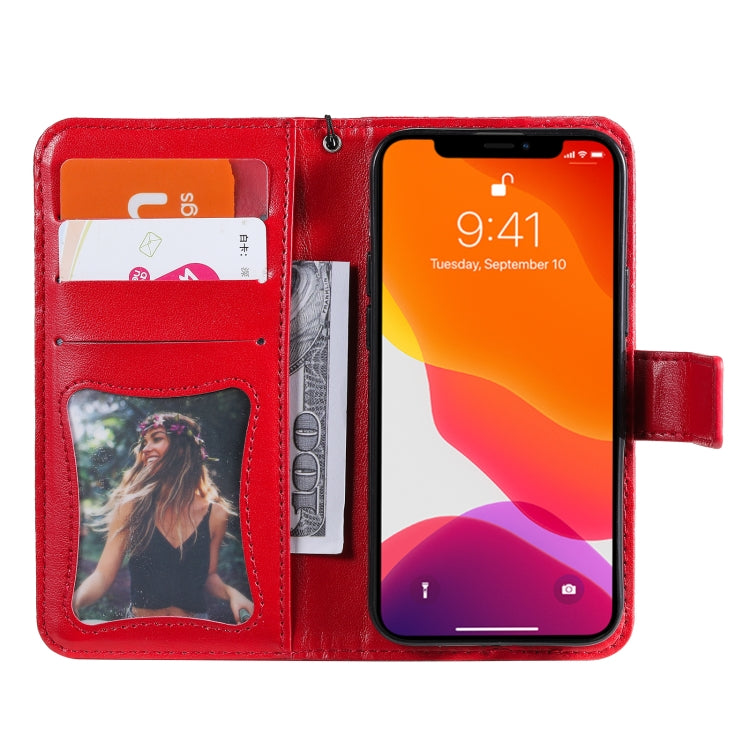 For iPhone 13 Pressed Printing Rattan Flower Pattern Horizontal Flip PU Leather Case with Holder & Card Slots & Wallet & Photo Frame