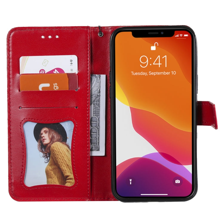 For iPhone 13 Pro Pressed Printing Rattan Flower Pattern Horizontal Flip PU Leather Case with Holder & Card Slots & Wallet & Photo Frame