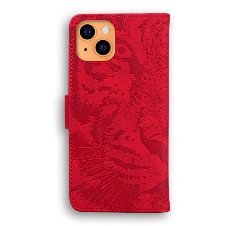 For iPhone 13 Tiger Embossing Pattern Horizontal Flip Leather Case with Holder & Card Slots & Wallet