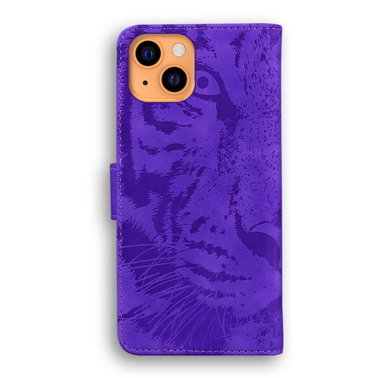 For iPhone 13 Tiger Embossing Pattern Horizontal Flip Leather Case with Holder & Card Slots & Wallet