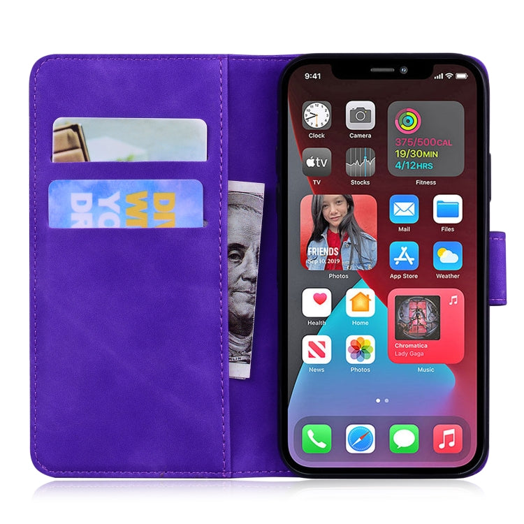 For iPhone 13 Pro Tiger Embossing Pattern Horizontal Flip Leather Case with Holder & Card Slots & Wallet