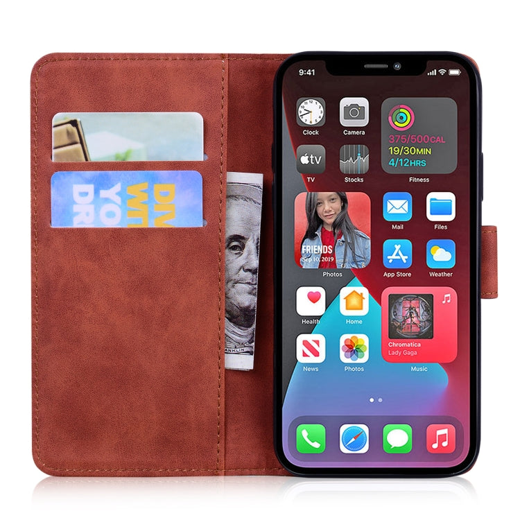 For iPhone 13 Pro Max Tiger Embossing Pattern Horizontal Flip Leather Case with Holder & Card Slots & Wallet