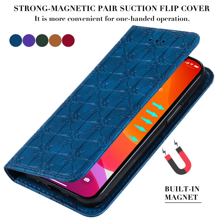 For iPhone 13 mini Lucky Flowers Embossing Pattern Magnetic Horizontal Flip Leather Case with Holder & Card Slots