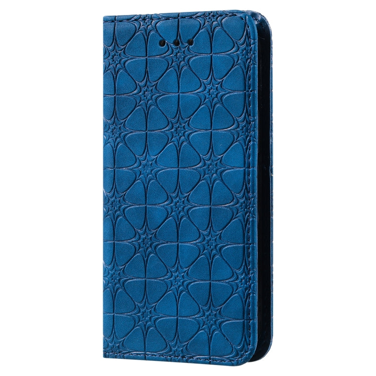 For iPhone 13 mini Lucky Flowers Embossing Pattern Magnetic Horizontal Flip Leather Case with Holder & Card Slots