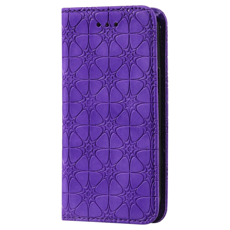 For iPhone 13 mini Lucky Flowers Embossing Pattern Magnetic Horizontal Flip Leather Case with Holder & Card Slots