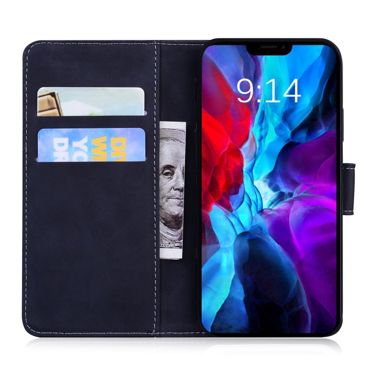 For iPhone 13 mini Skin Feel Pure Color Horizontal Flip Leather Case with Holder & Card Slots & Wallet