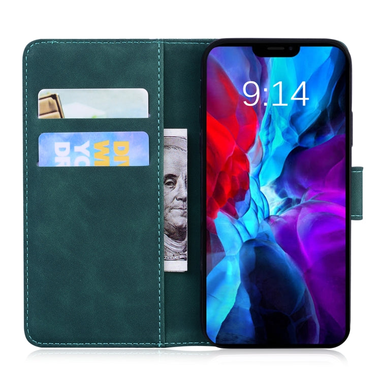For iPhone 13 mini Skin Feel Pure Color Horizontal Flip Leather Case with Holder & Card Slots & Wallet