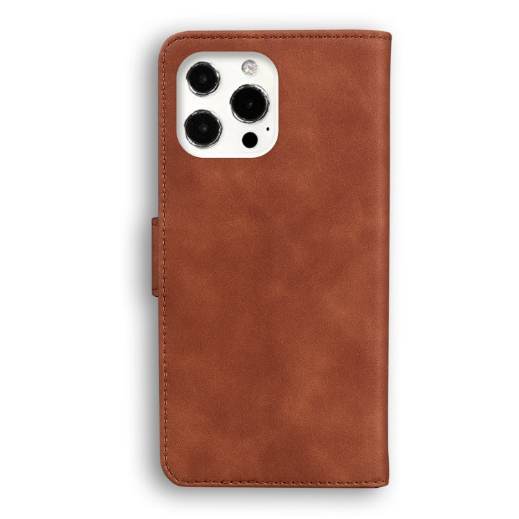 For iPhone 13 Pro Skin Feel Pure Color Horizontal Flip Leather Case with Holder & Card Slots & Wallet