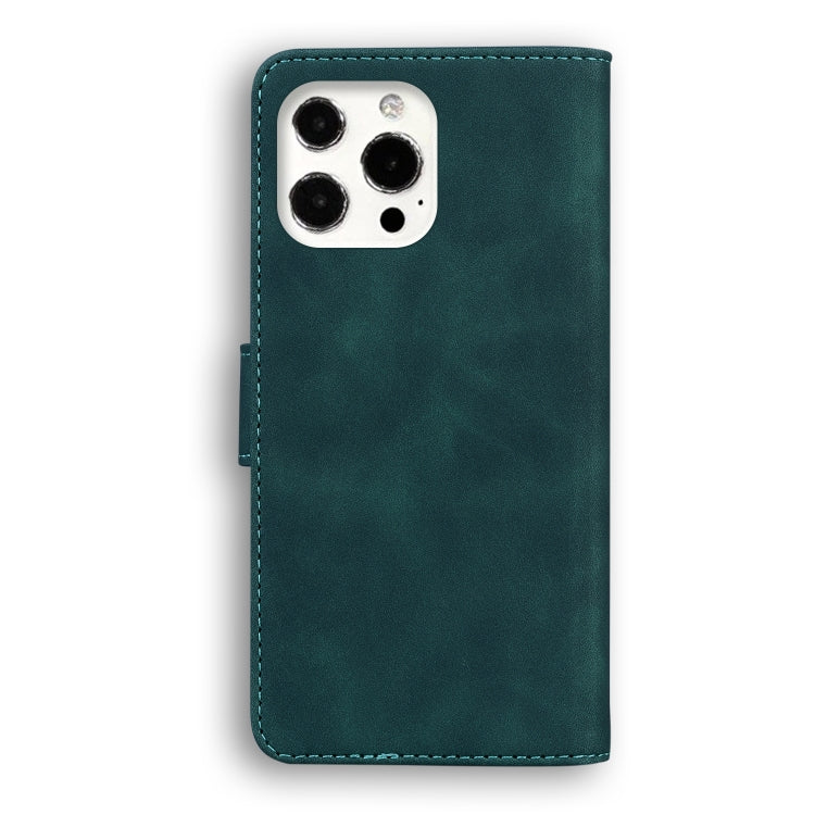 For iPhone 13 Pro Max Skin Feel Pure Color Horizontal Flip Leather Case with Holder & Card Slots & Wallet