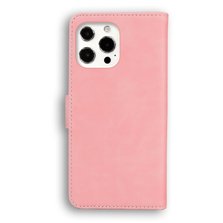 For iPhone 13 Pro Max Skin Feel Pure Color Horizontal Flip Leather Case with Holder & Card Slots & Wallet