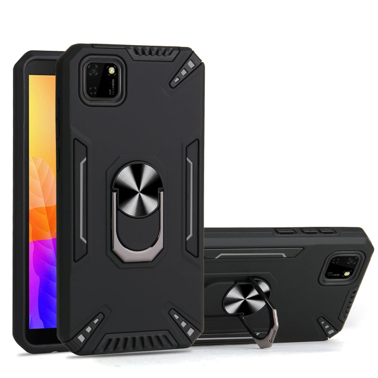 For Huawei Y5p PC + TPU Protective Case with 360 Degrees Rotatable Ring Holder