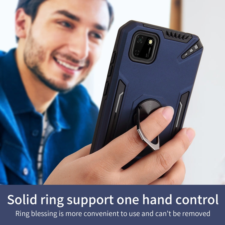 For Huawei Y5p PC + TPU Protective Case with 360 Degrees Rotatable Ring Holder