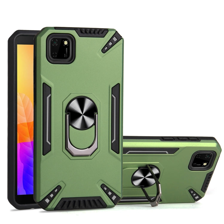 For Huawei Y5p PC + TPU Protective Case with 360 Degrees Rotatable Ring Holder