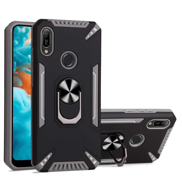 For Huawei Y6 2019 PC + TPU Protective Case with 360 Degrees Rotatable Ring Holder