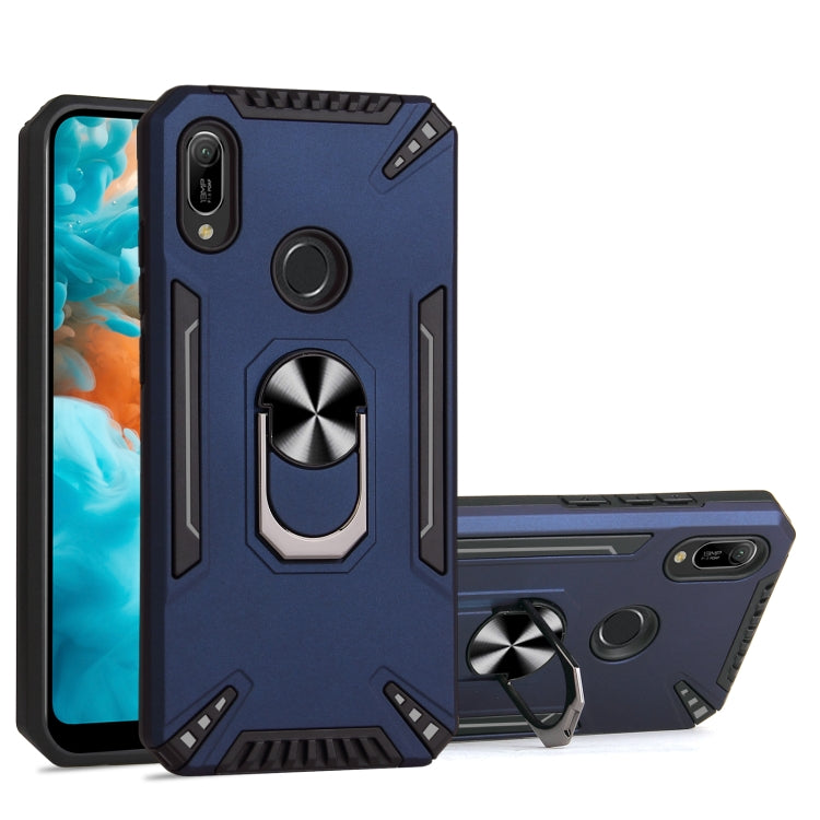 For Huawei Y6 2019 PC + TPU Protective Case with 360 Degrees Rotatable Ring Holder