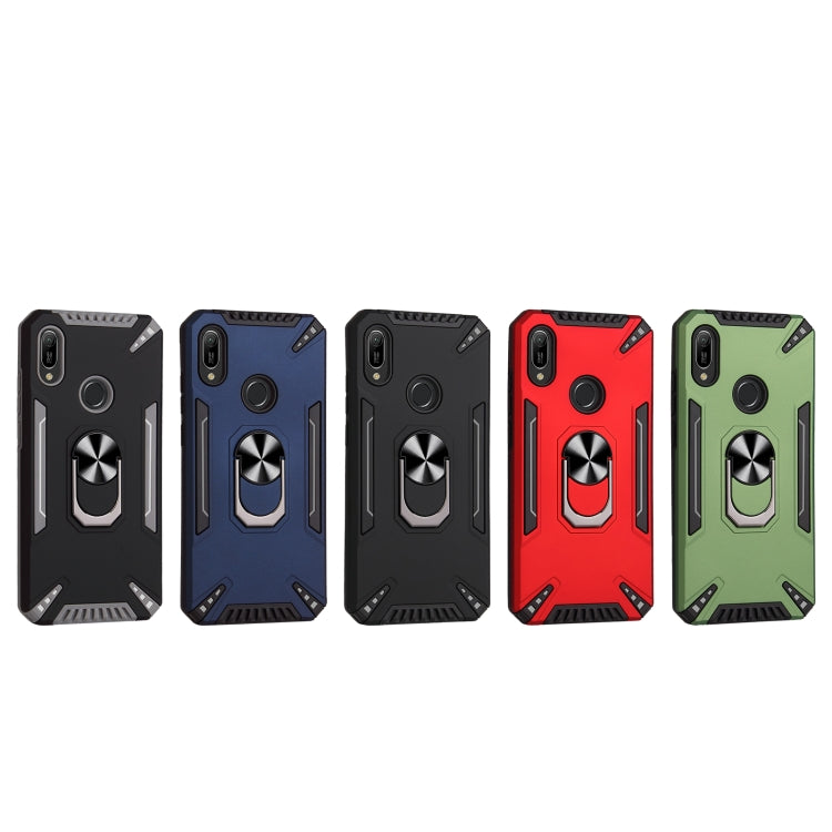 For Huawei Y6 2019 PC + TPU Protective Case with 360 Degrees Rotatable Ring Holder