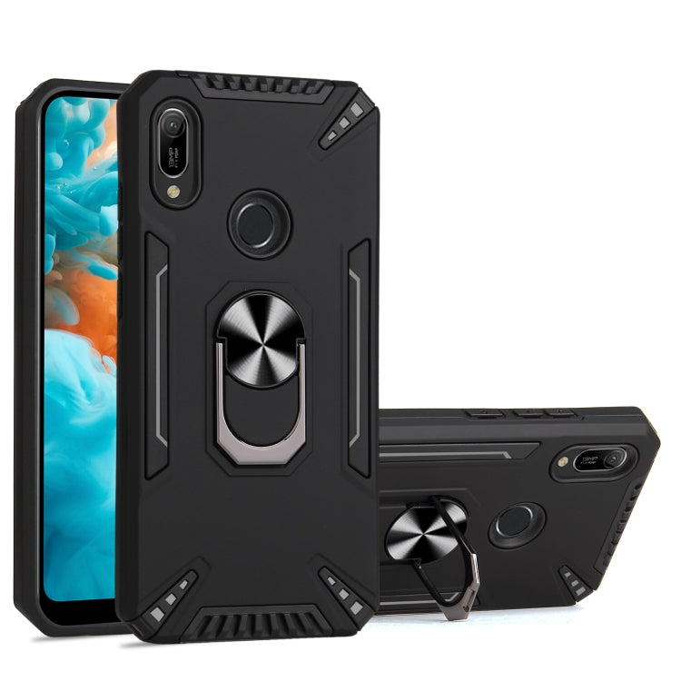 For Huawei Y6 2019 PC + TPU Protective Case with 360 Degrees Rotatable Ring Holder