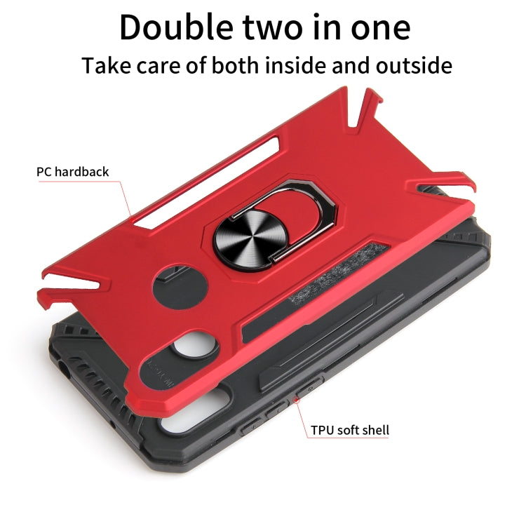 For Huawei Y6 2019 PC + TPU Protective Case with 360 Degrees Rotatable Ring Holder