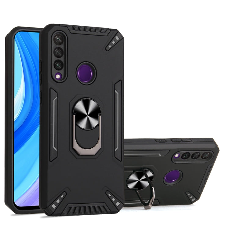For Huawei Y6p PC + TPU Protective Case with 360 Degrees Rotatable Ring Holder