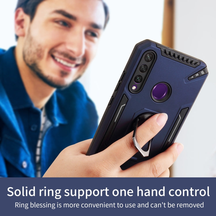 For Huawei Y6p PC + TPU Protective Case with 360 Degrees Rotatable Ring Holder