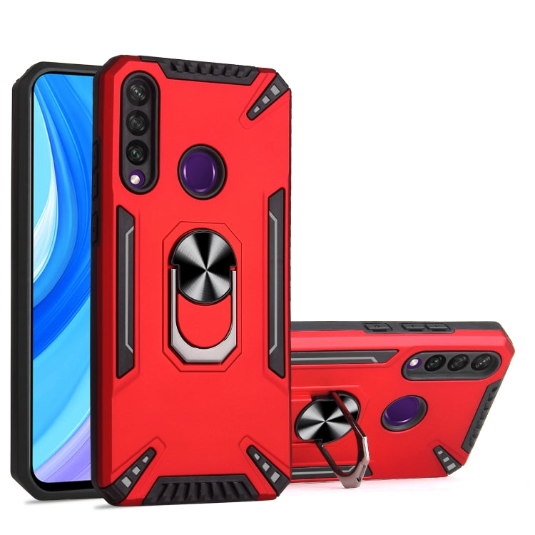 For Huawei Y6p PC + TPU Protective Case with 360 Degrees Rotatable Ring Holder