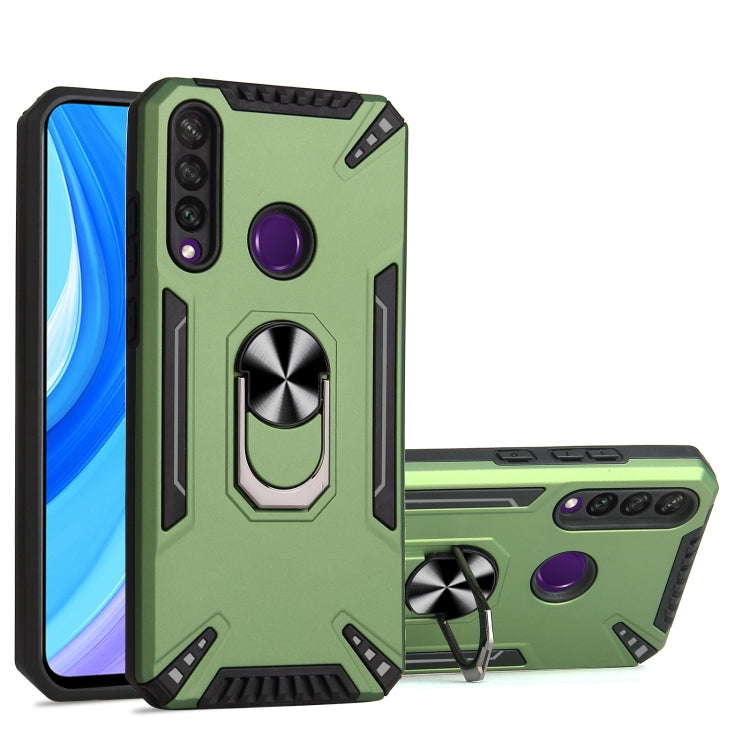For Huawei Y6p PC + TPU Protective Case with 360 Degrees Rotatable Ring Holder