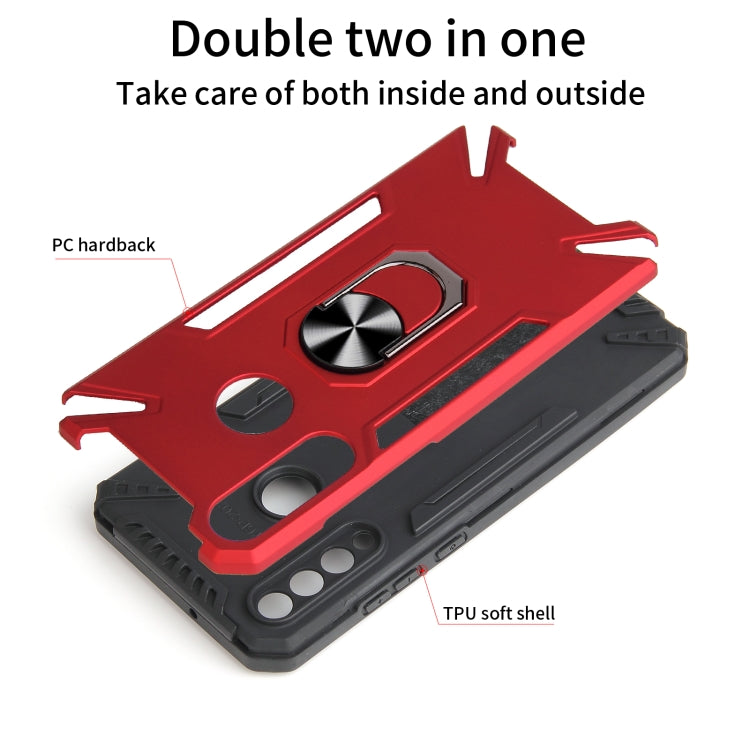 For Huawei Y6p PC + TPU Protective Case with 360 Degrees Rotatable Ring Holder