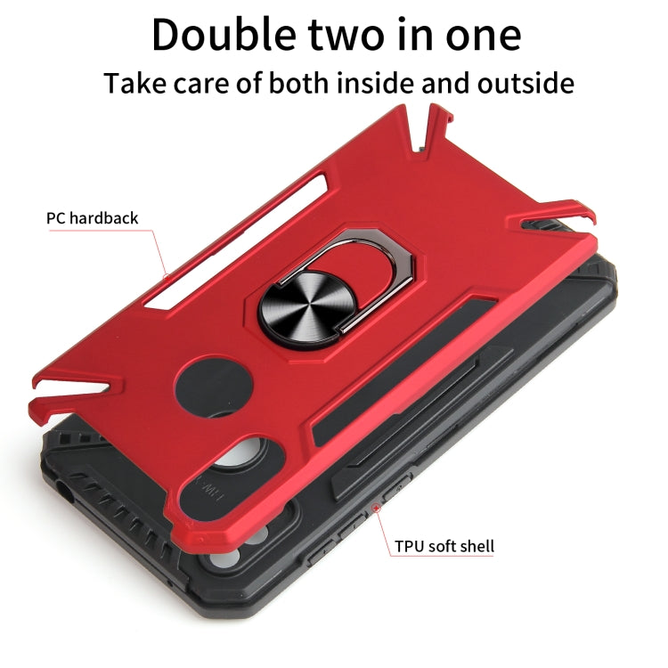 For Huawei Y7 2019 PC + TPU Protective Case with 360 Degrees Rotatable Ring Holder