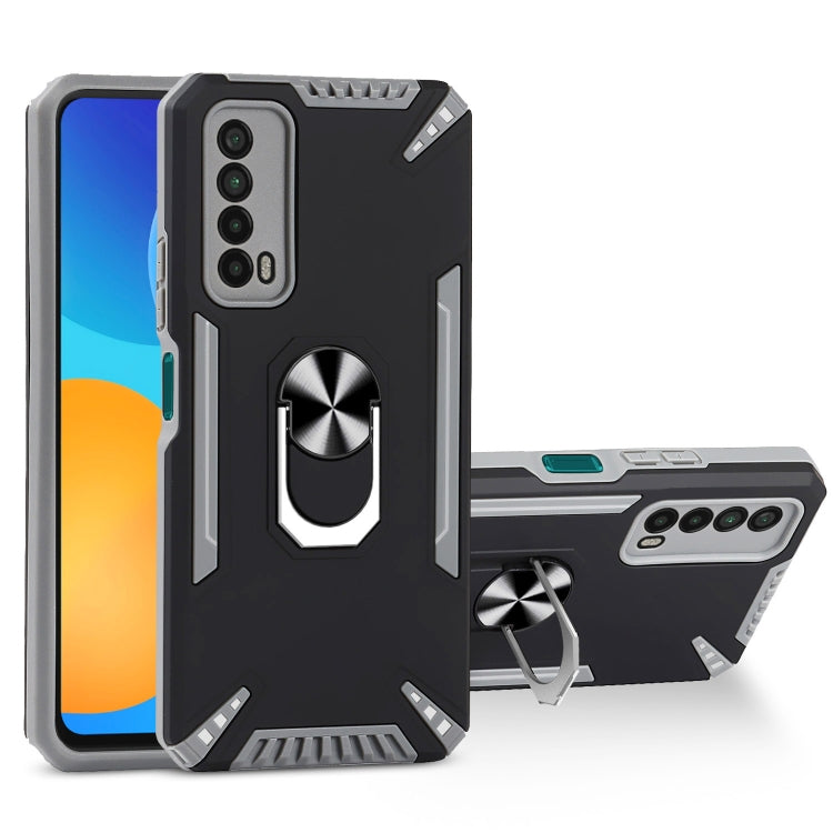 For Huawei Y7a PC + TPU Protective Case with 360 Degrees Rotatable Ring Holder