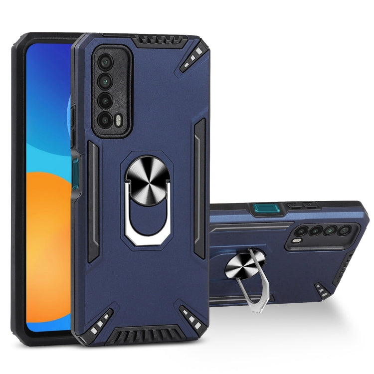 For Huawei Y7a PC + TPU Protective Case with 360 Degrees Rotatable Ring Holder